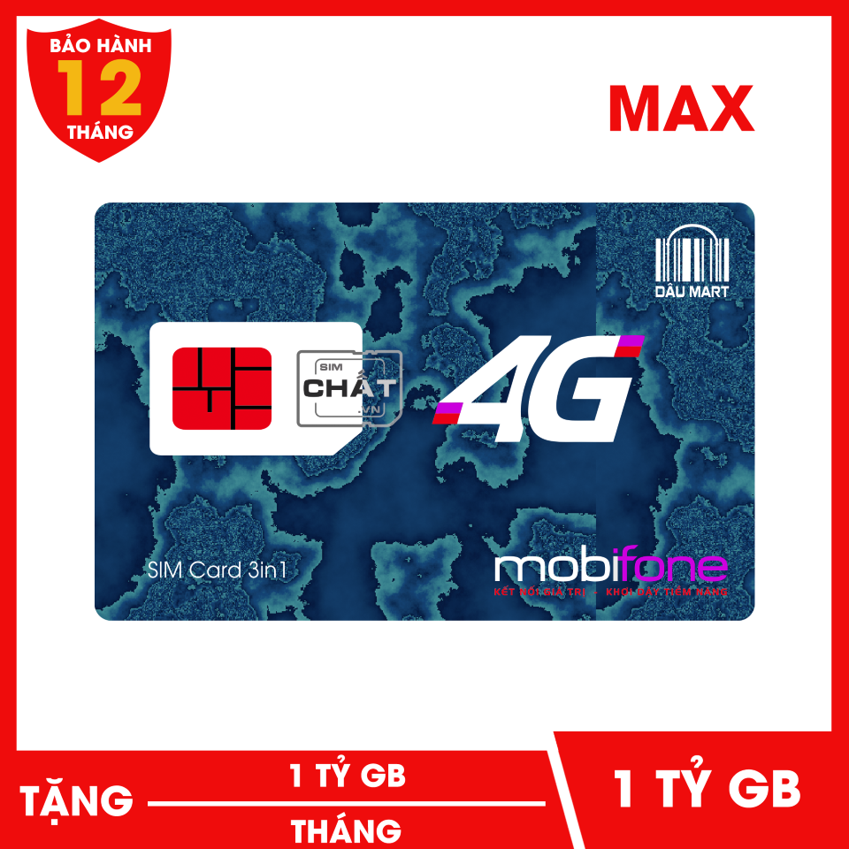 [HCM]SIM 4G MAX Mobifone F120WF 1 Tỷ GB/Tháng