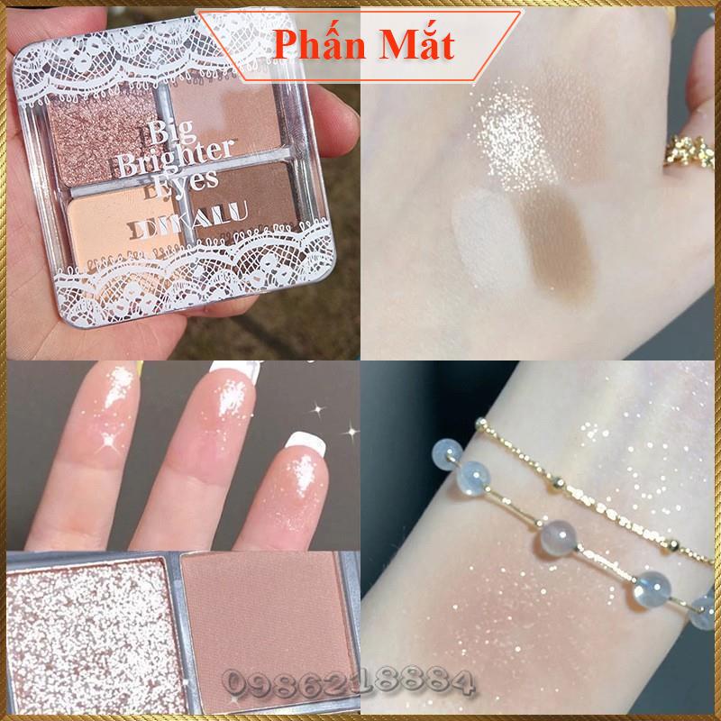 Bảng phấn mắt 4 ô tiểu thư ren Dikalu Big Brighter Eyes trang điểm mắt BBD4