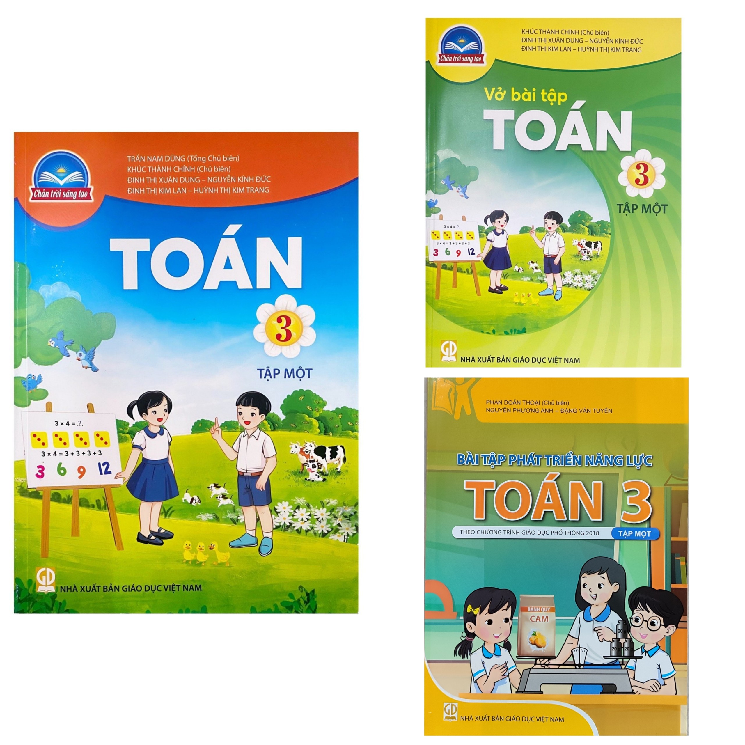 Edubook - Combo Toán lớp 3 tập 1 Chân trời sáng tạo
