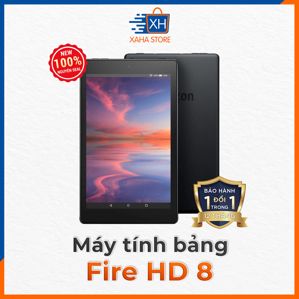 [Hoàn Tiền MAX] MÁY TÍNH BẢNG FIRE HD 8 - MỚI NHẤT NĂM 2020 - BẢO HÀNH 12 THÁNG - (All-new Fire HD 8 tablet 8" HD display 32 GB designed for portable entertainment)