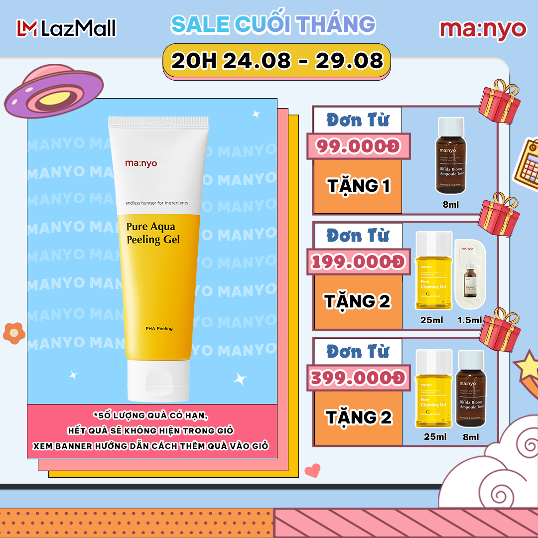 Tẩy tế bào chết ma:nyo Pure Aqua Peeling Gel 120ml nhẹ nhàng loại bỏ tế bào chết, tăng đàn hồi và độ ẩm da