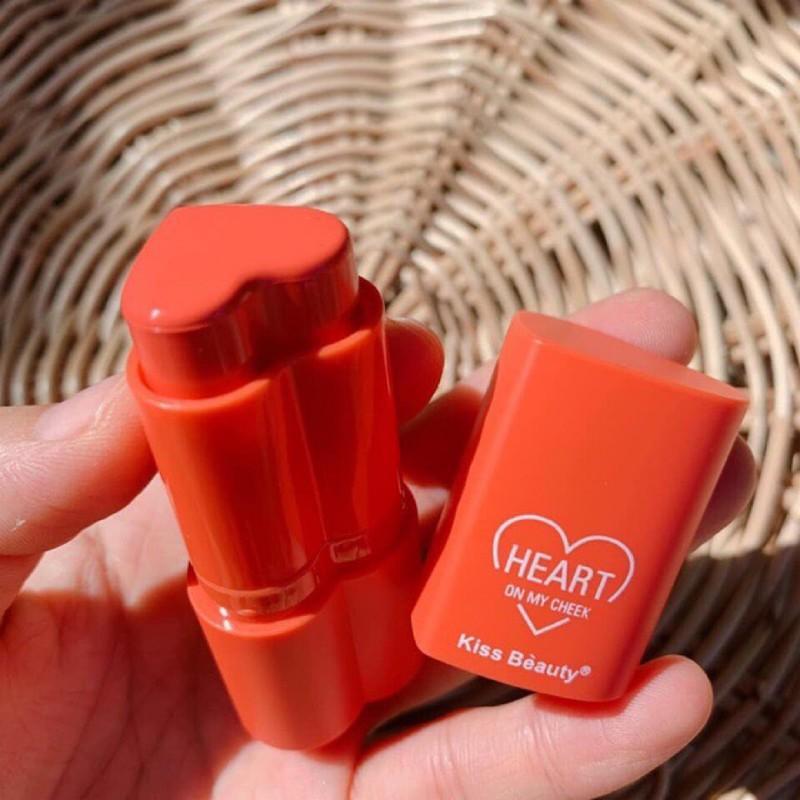 [HCM]Má hồng dạng thỏi Kiss Beauty Blusher Phấn má Heart Kiss Beauty Má hồng hình trái tim siêu hot siêu xinh
