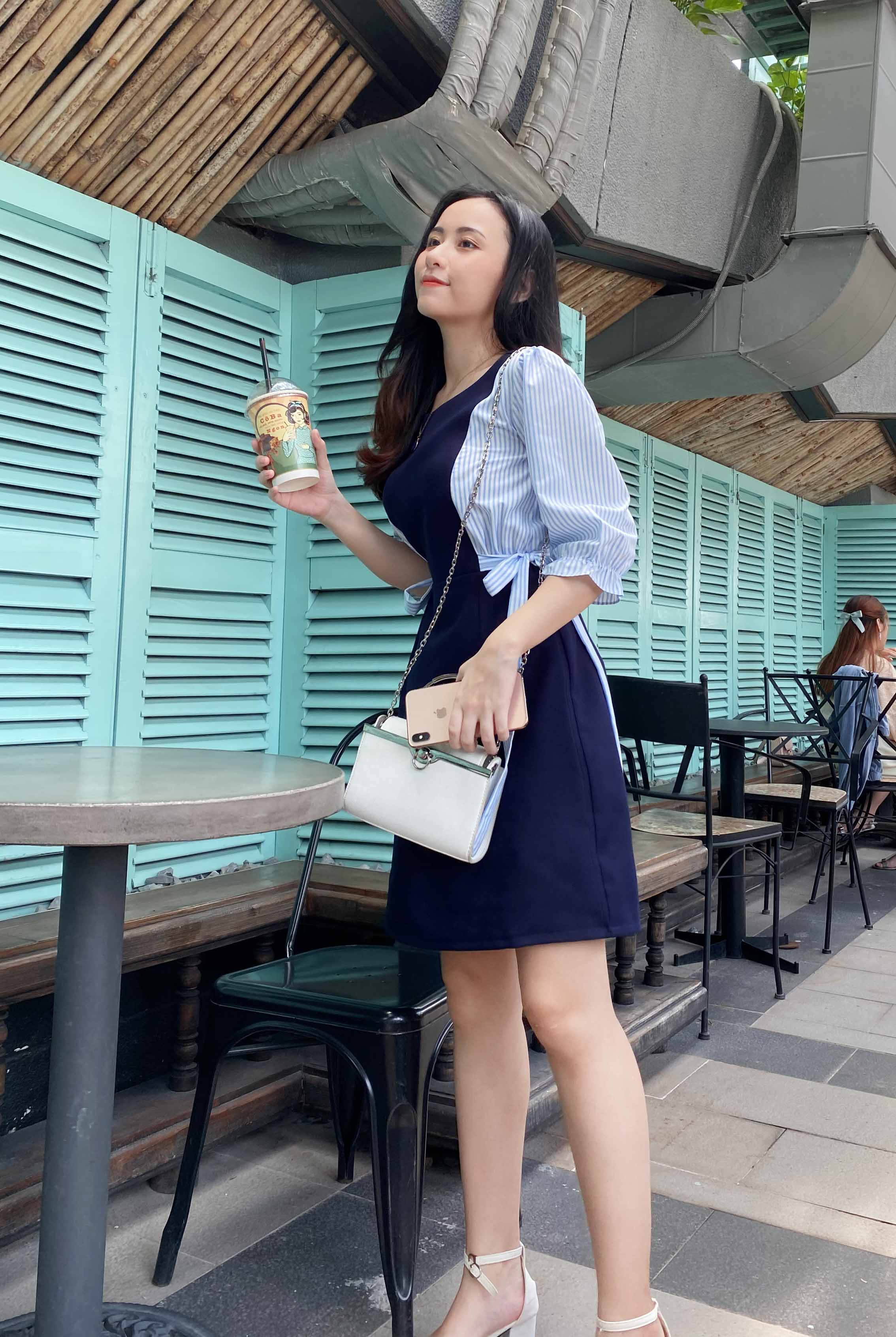 Đầm công cở nữ đễ thương thiết kế bánh bèo chữ a thanh lịch đi làm đi chơi cho nấm lùn - Thời trang Lux W