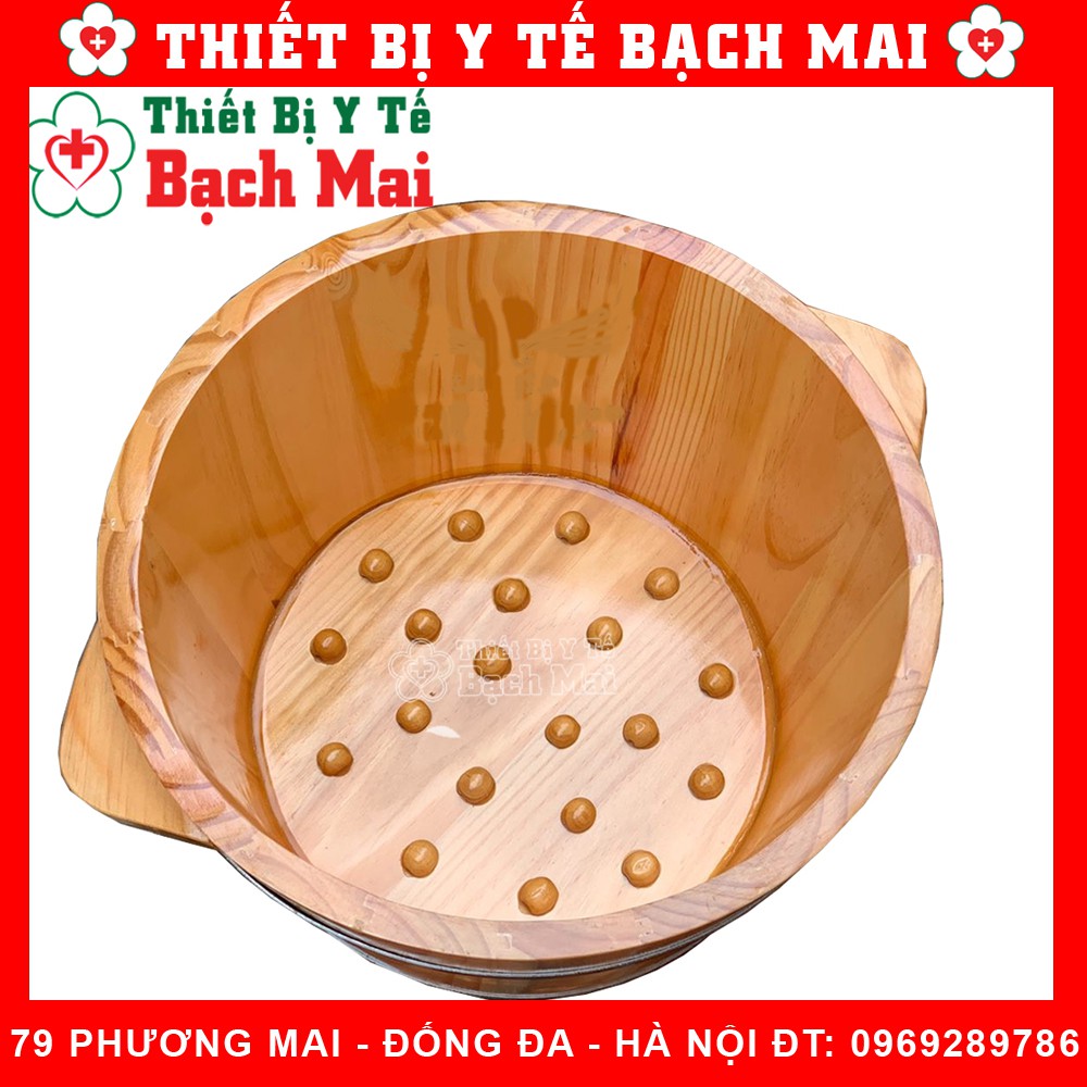 Chậu Gỗ Ngâm Chân - Chậu Ngâm Chân Bằng Gỗ Có Hạt Massage