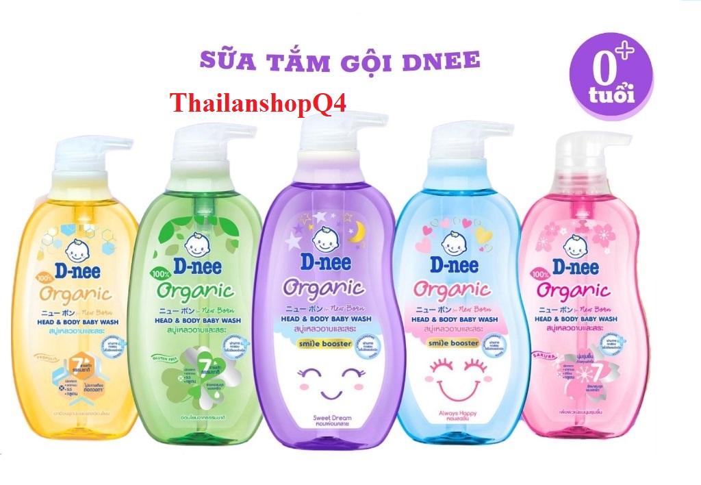 HCM - Tắm gội Dnee Pure Organic 380ml Thái Lan