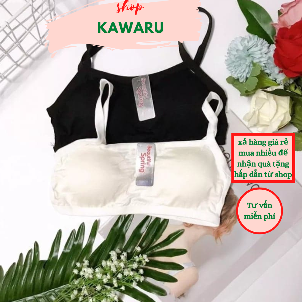 Áo lót học sinh , Áo bra dây sau Thái Lan, Bra Cotton 2 dây quây cực xinh, áo bra học sinh, Áo bra tập gym, thể thao - KAWARU Shop