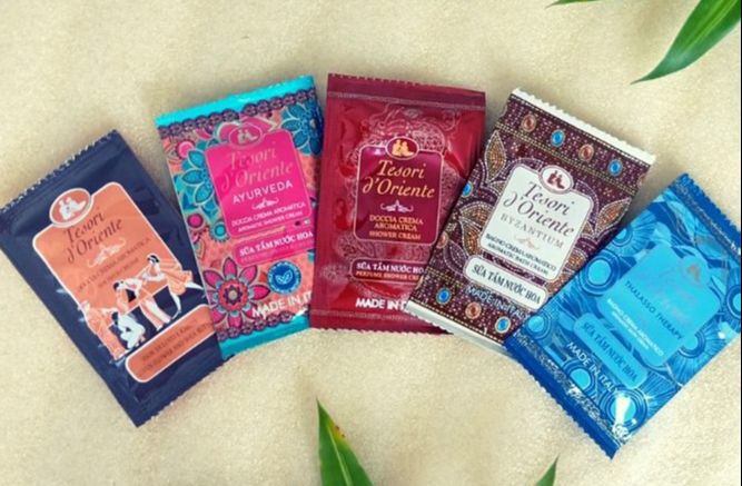 Gói tắm dây sữa tắm Tesori D'Oriente các mùi 7ml