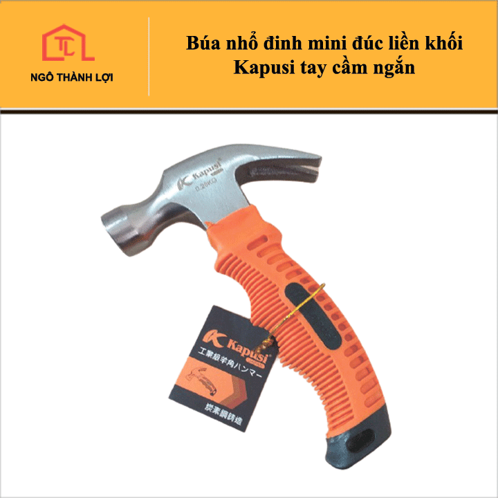 Búa nhổ đinh mini đúc liền khối Kapusi tay cầm ngắn - Búa mini có gai