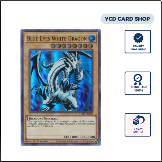 YCD Shop Thẻ Bài Yugioh Chính Hãng Blue-Eyes White Dragon tung cánh Ultra
