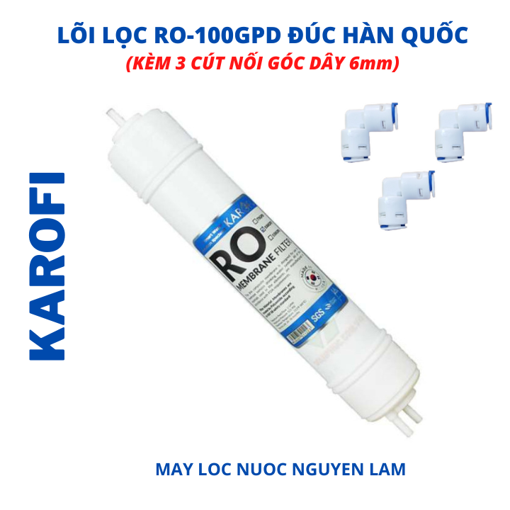 Lõi lọc ro 100gpd đúc hàn quốc - lõi số 4 karofi