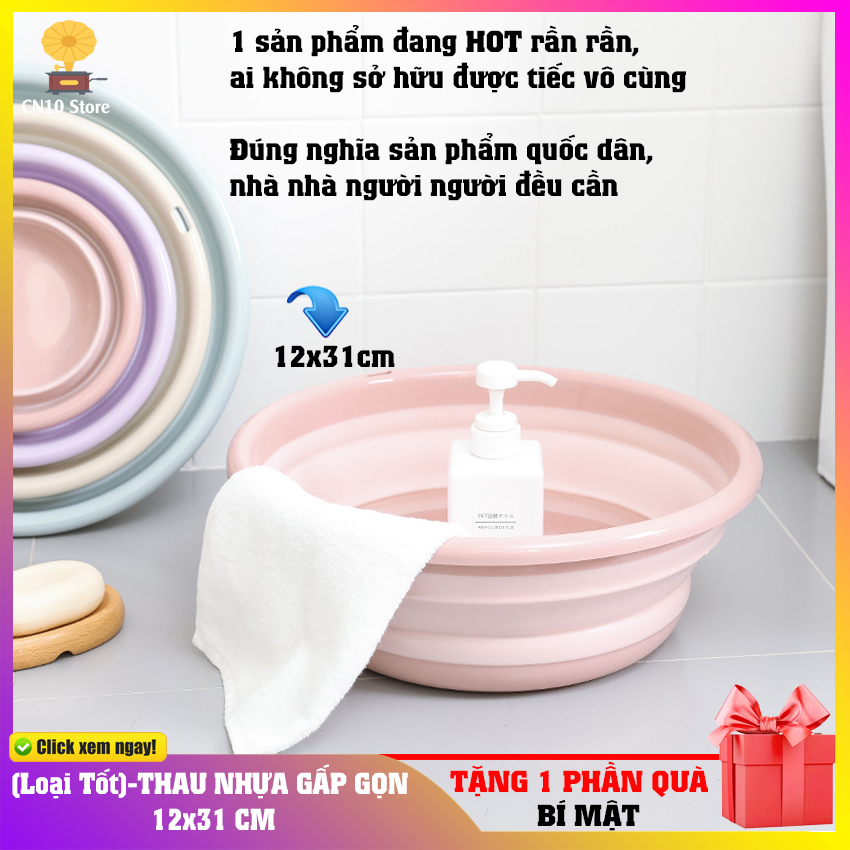 [HCM]Freeship-Thau nhựa gấp gọn loại nhỏ 12x31cm-[TILI10 Shop]