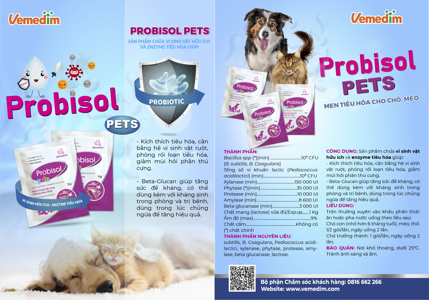 Probisol Men tiêu hóa Probisol cho Chó Mèo - Hỗ trợ rối loại tiêu hóa, cân bằng ...