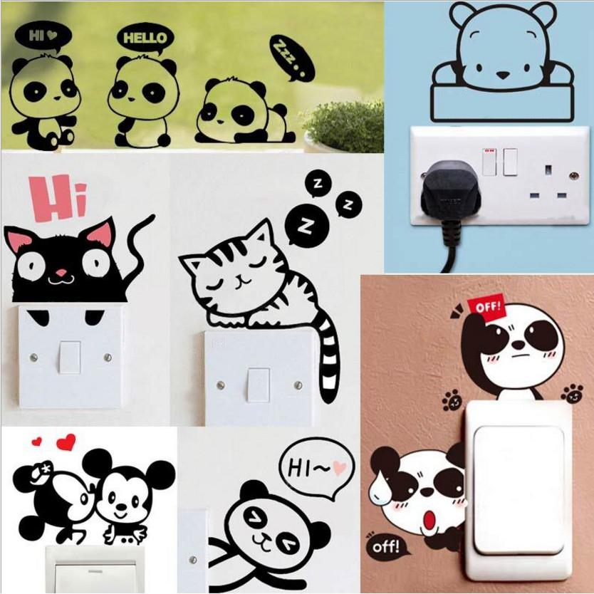 Set 4 Decal Dán ổ Điện Xinh Xắn