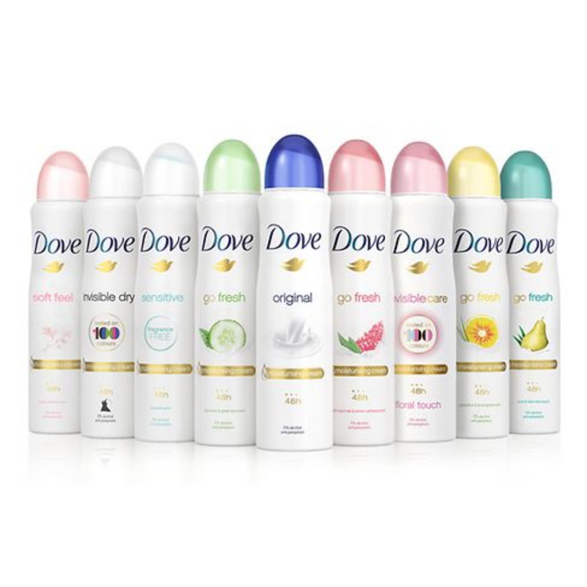 Combo 3 chai xịt khử mùi dove mùi ngẫu nhiên