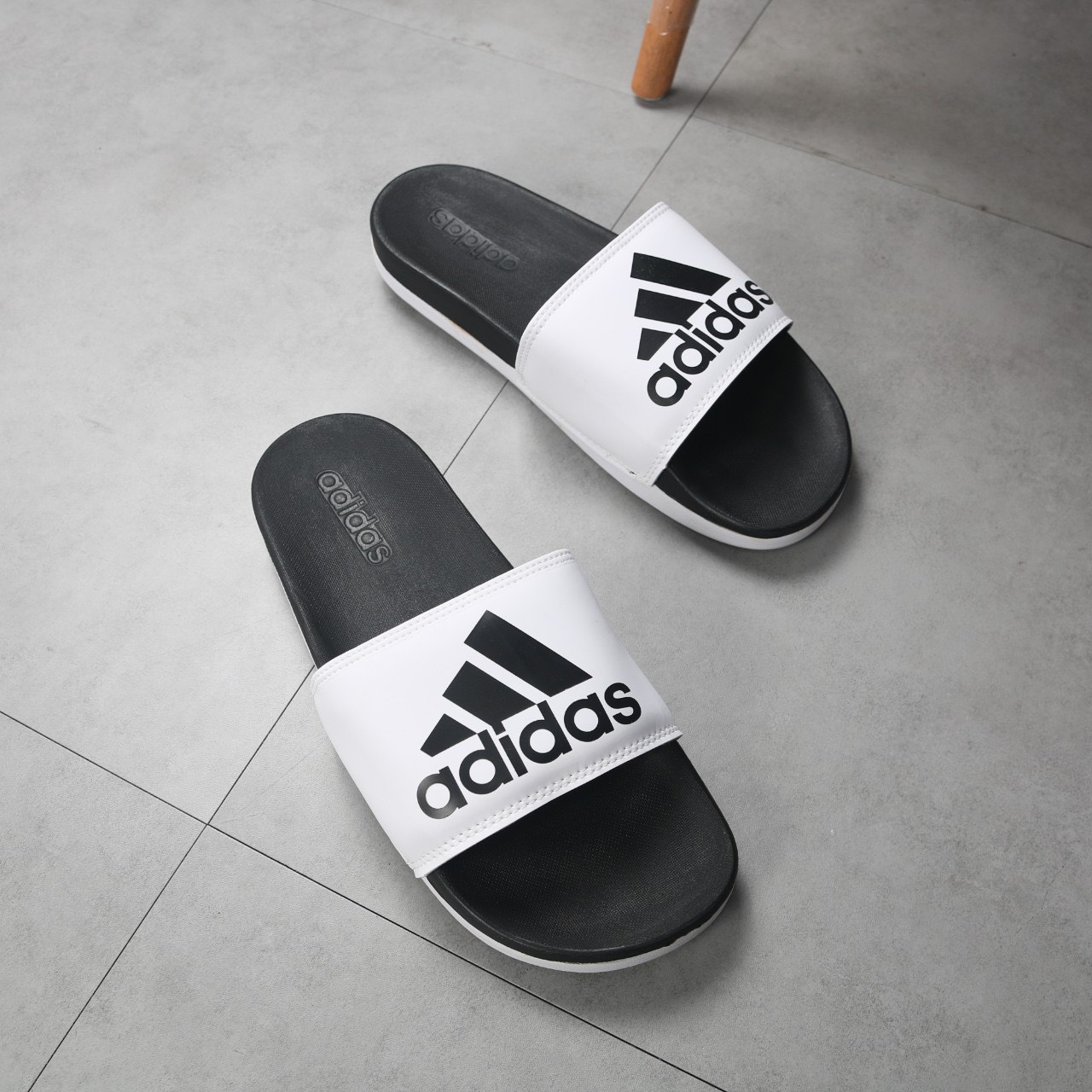 Dép adidas đế mềm quai ngang siêu êm hộp đầy đủ - dép quai ngang đế mềm