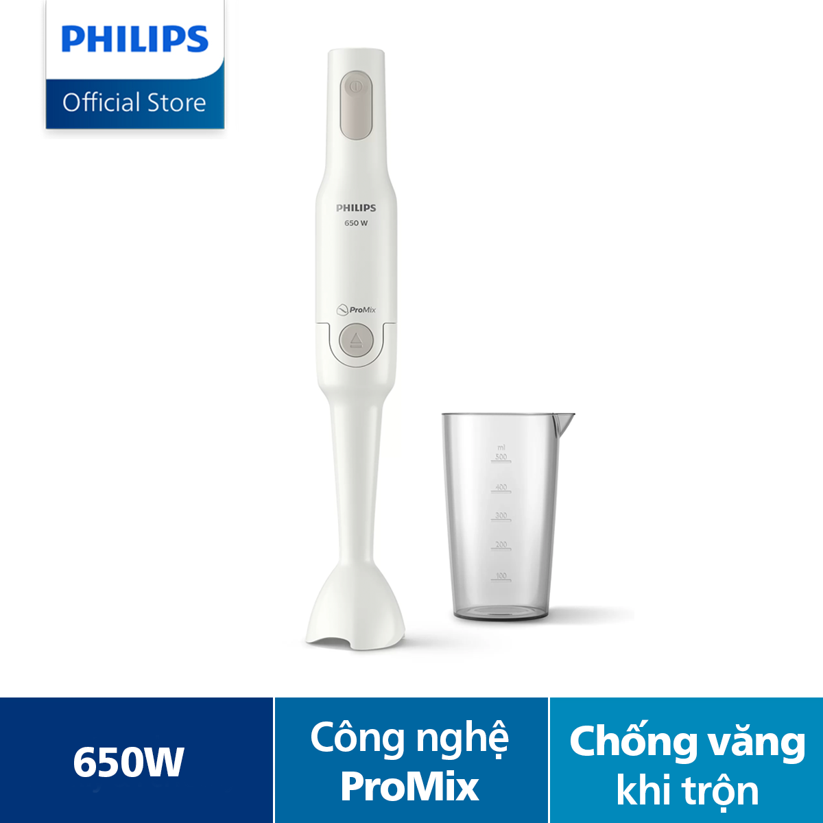   DEAL RẺ CHẠM SÀN MUA LÀ CÓ QUÀ  SỐ LƯỢNG CÓ HẠN  Máy Xay Sinh Tố Cầm Tay Philips Promix HR2531 00  Trắng -Hàng Phân Phối Chính Hãng 