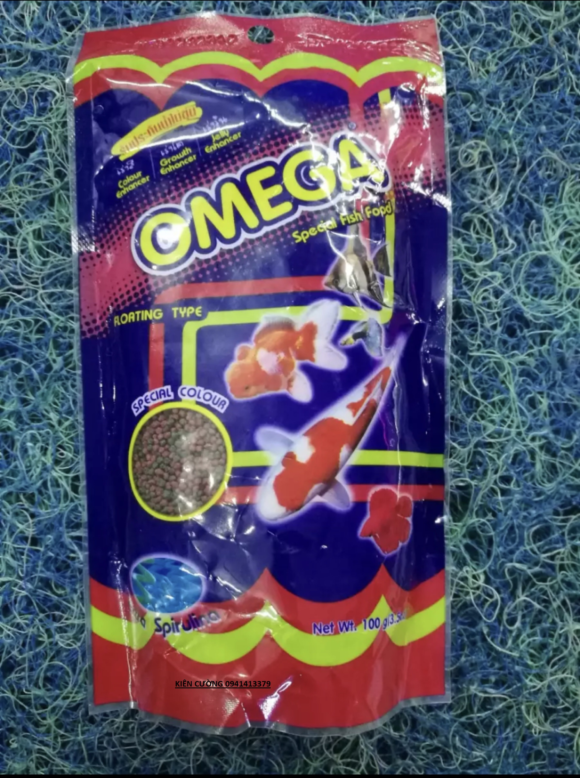 Thức ăn cho cá cảnh chống đục nước Omega hạt nhỏ 100g