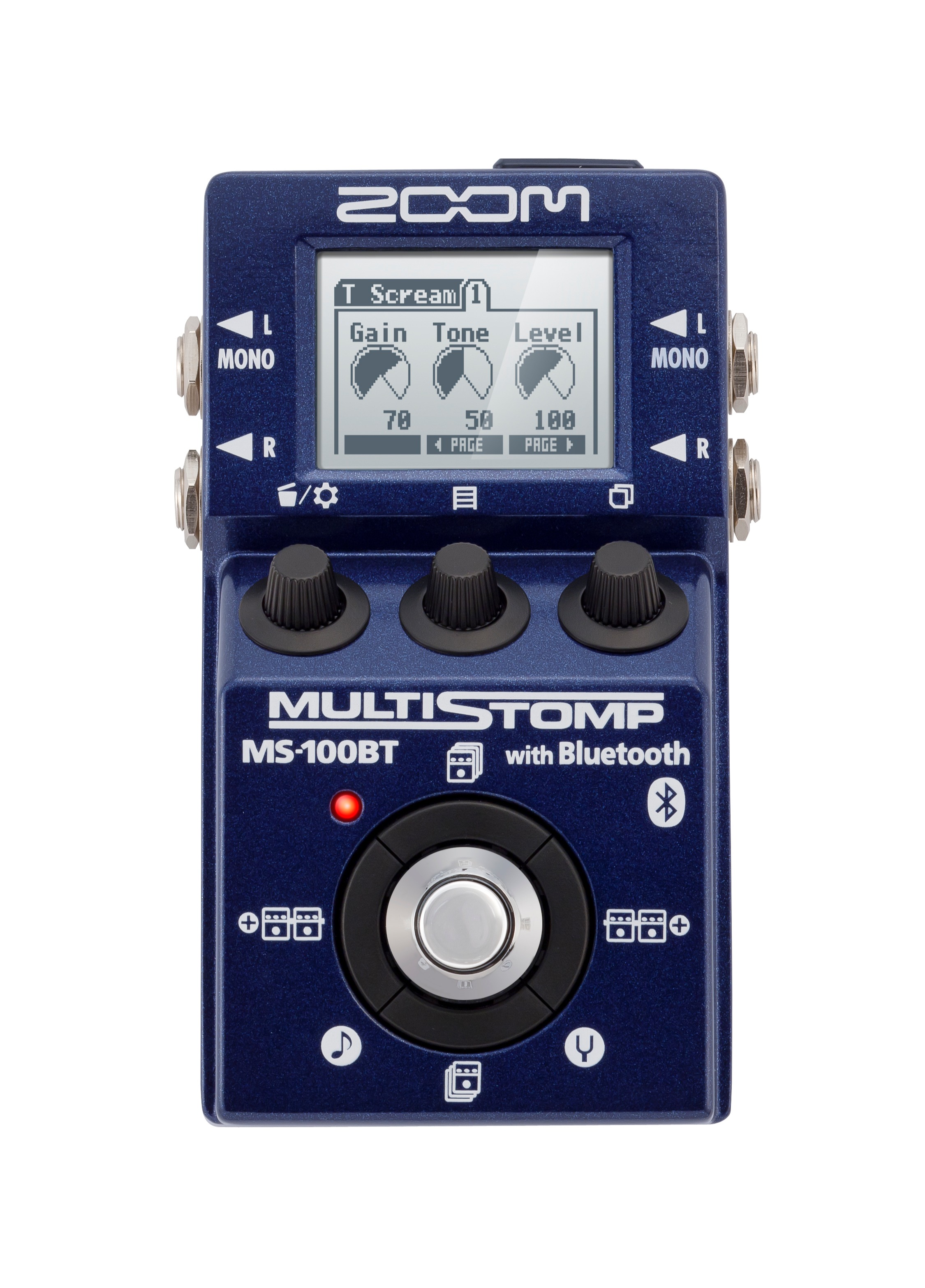 Bàn đạp ghita có bluetooth zoom ms-100bt - hàng chính hãng
