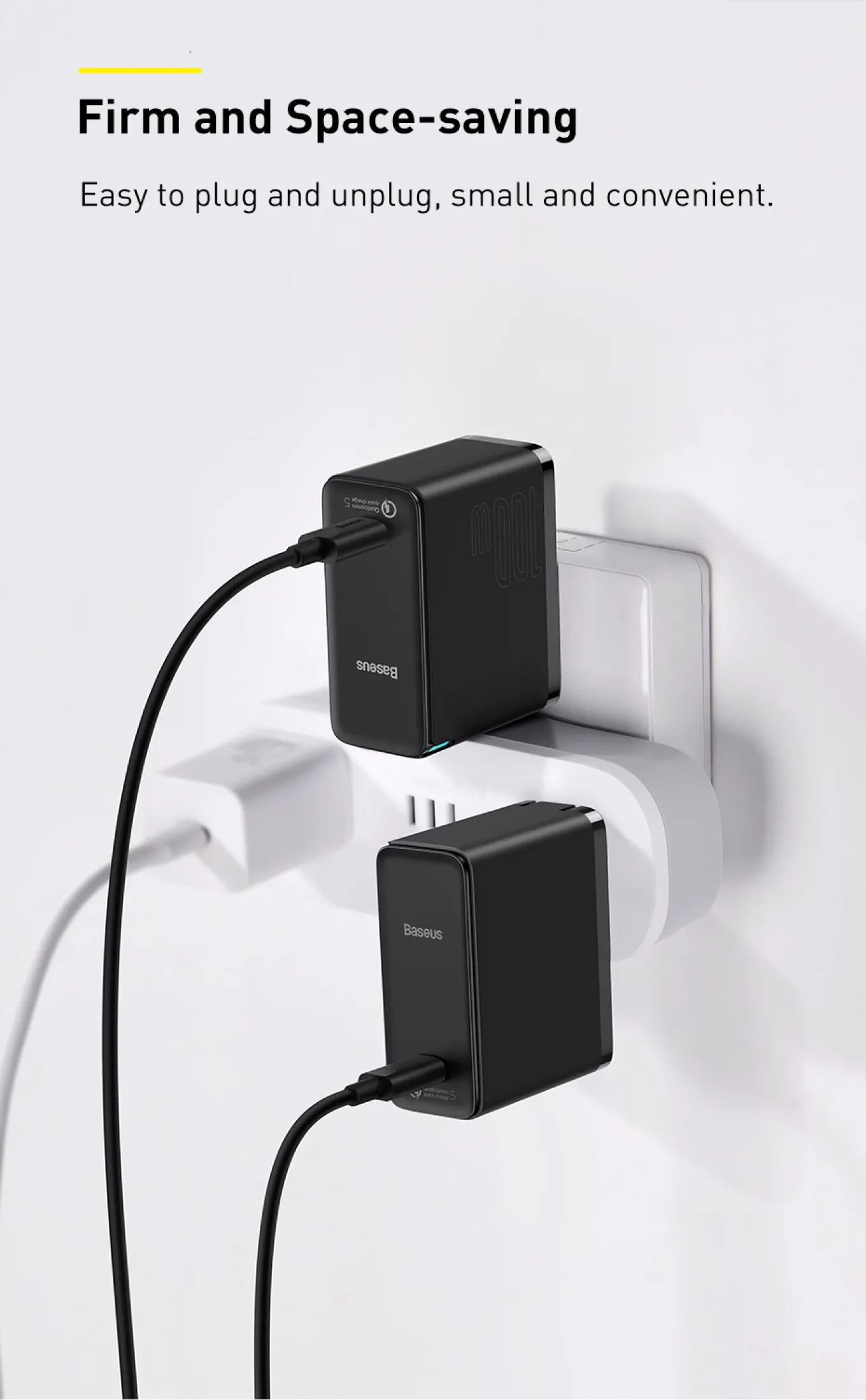 Củ sạc Baseus 100W GaN2 hiệu suất cao