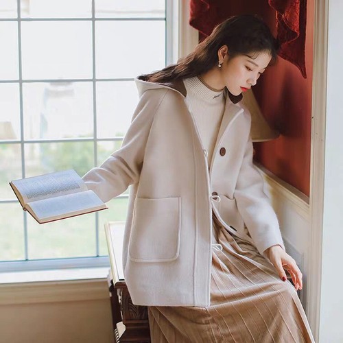 Áo dạ mũ liền - áo dạ nữ