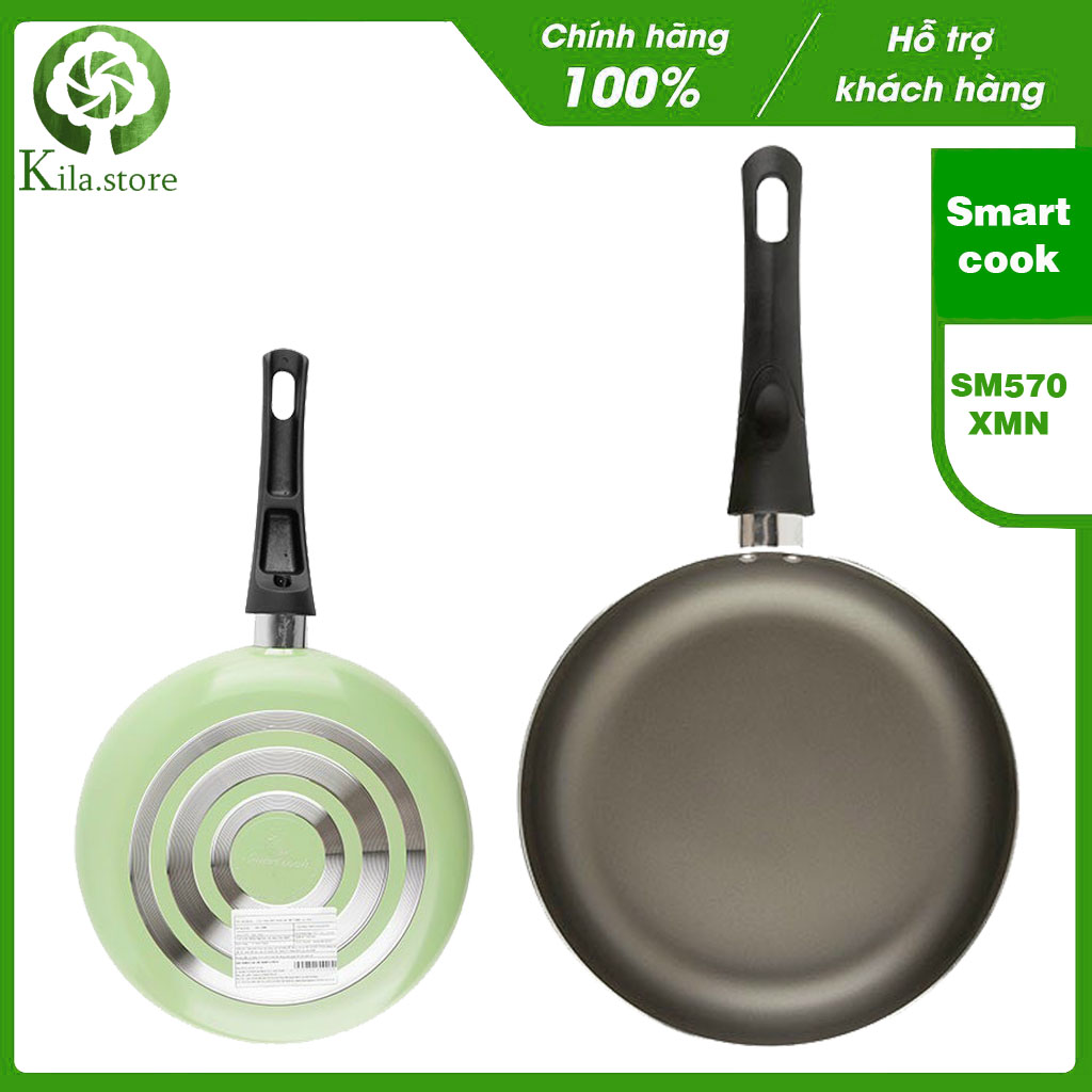 Chảo chống dính không từ smartcook sm570xmn size 20,24,26,28,30cm màu ngẫu nhiên