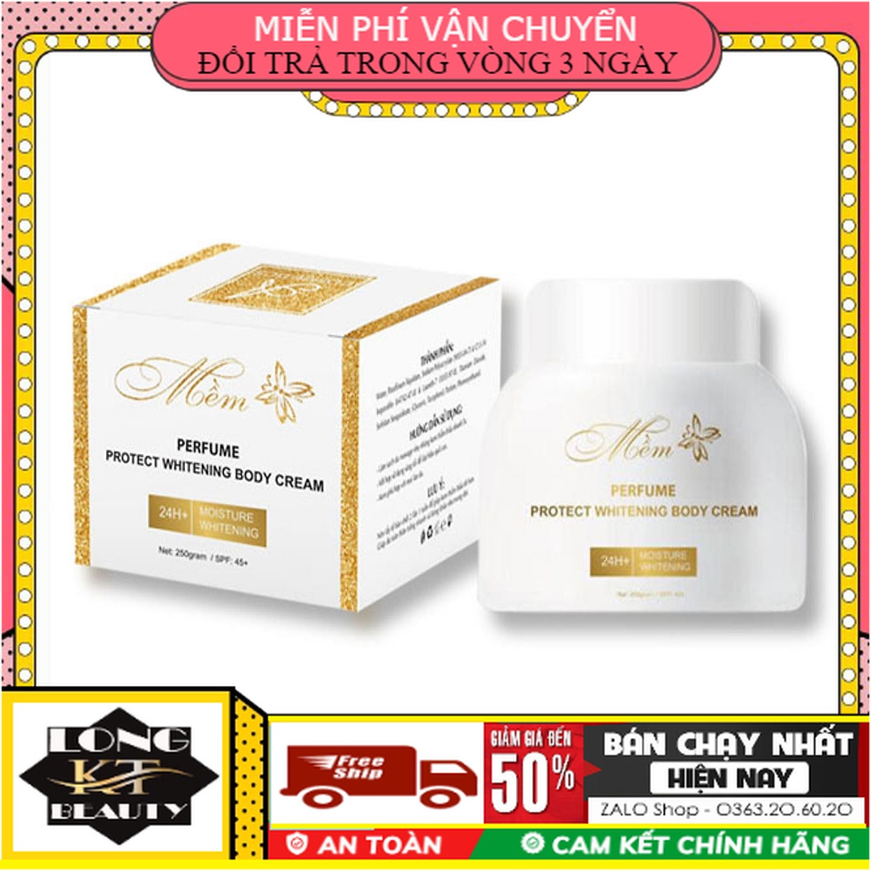 [Mỹ phẩm Chính hãng - A cosmetics Phương anh] Kem Body Mềm Mẫu Mới  Chính Hãng Phương Anh SF45+ kem body mềm nước hoa 250gr