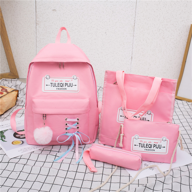 [HCM]Balo Combo Set 4 Món Đan Nơ Túi