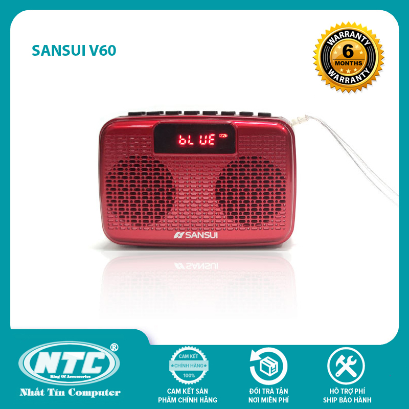 Loa bluetooth đa năng Sansui V60 bắt sóng FM siêu mạnh - hàng nội địa - Nhất Tín Computer