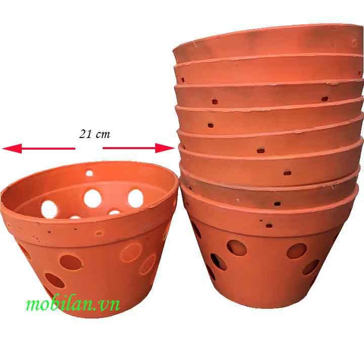 Chậu nhựa giả đất nung phi 21