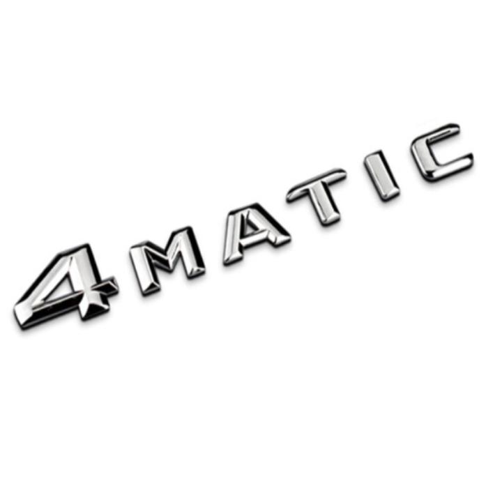 Decal logo 3d chữ nổi 4matic dán xe đuôi ô tô, xe hơi chất liệu nhựa abs