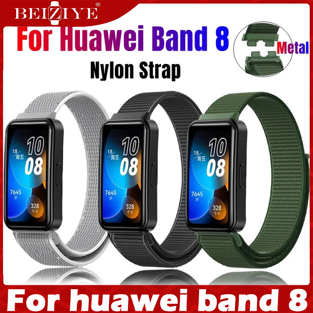 Vòng Nylon Dây Đeo for huawei band 8 Dây Đeo Ban Nhạc Phụ Kiện Đồng Hồ