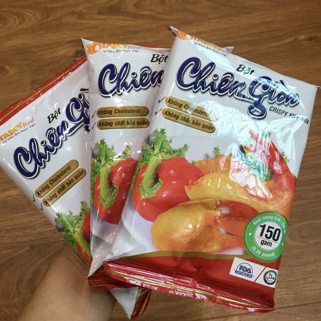 Combo 3 gói bột chiên giòn tài ký cực giòn, thơm, siêu ngon gói 150gr