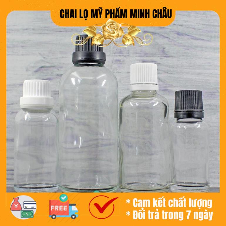 Chai lọ đựng tinh dầu nắp đen nhỏ giọt - chai lọ chiết tinh dầu