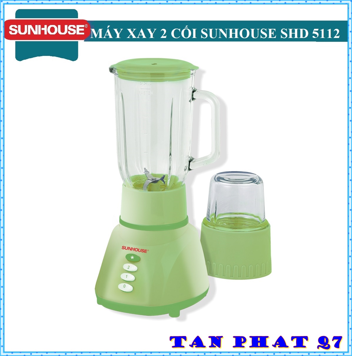 Máy xay sinh tố sunhouse shd 5112 xanh