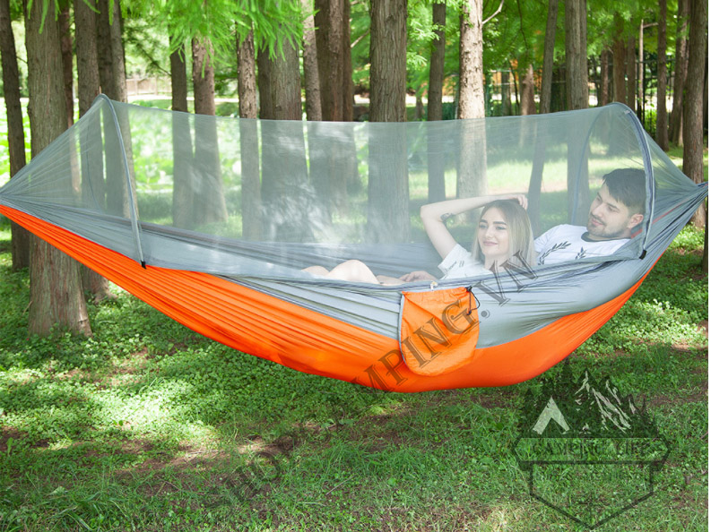 Võng 2.5*1.2m Chống Côn Trùng,Chống Muỗi, Câu Cá,Dã Ngoại,Cắm Trại Có Vòng Thép Căng Màng