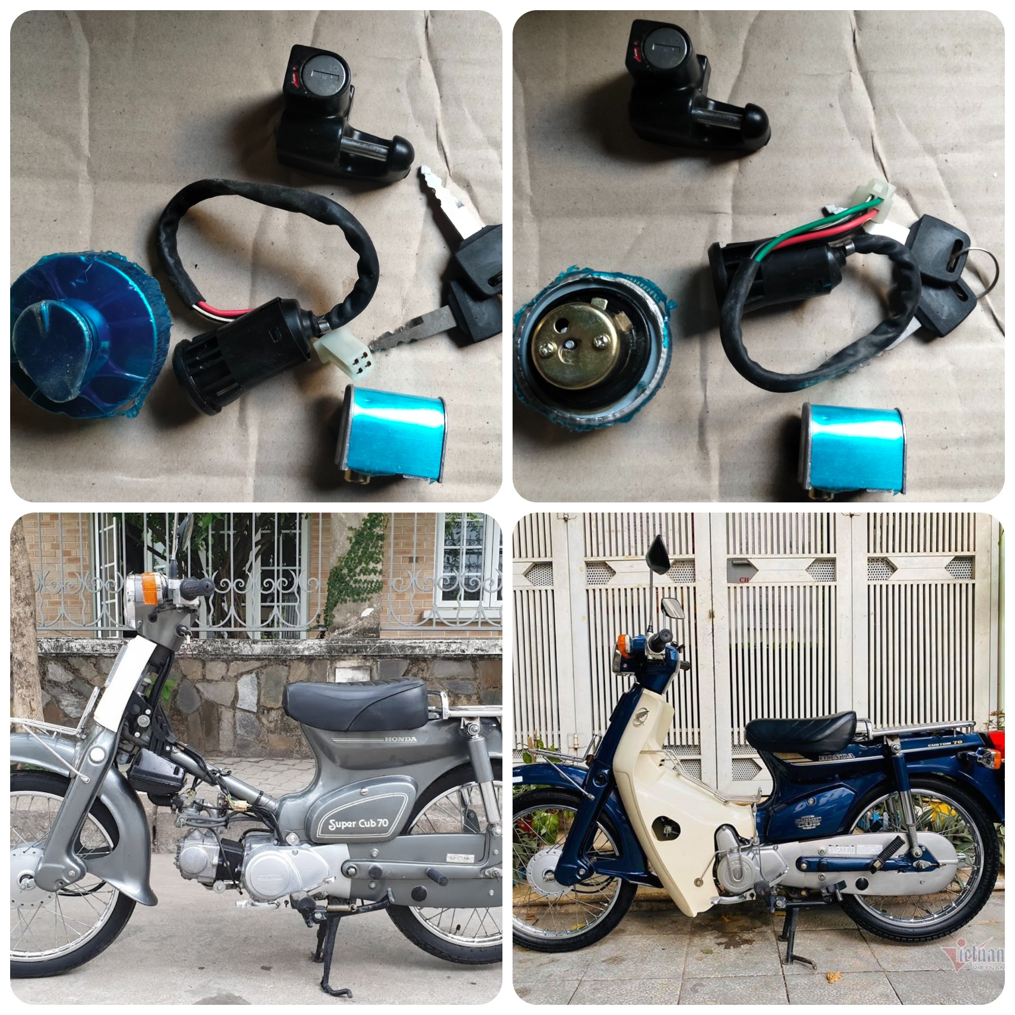 Bộ khóa 4 món xe cup 81 , 82 custom 86 89
