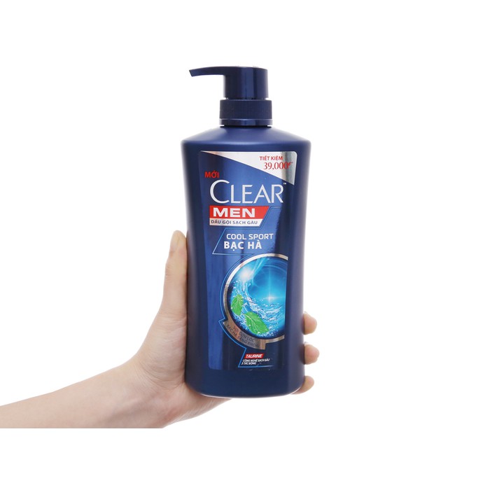 Dầu gội sạch gàu Clear Men Cool Sport bạc hà 630g