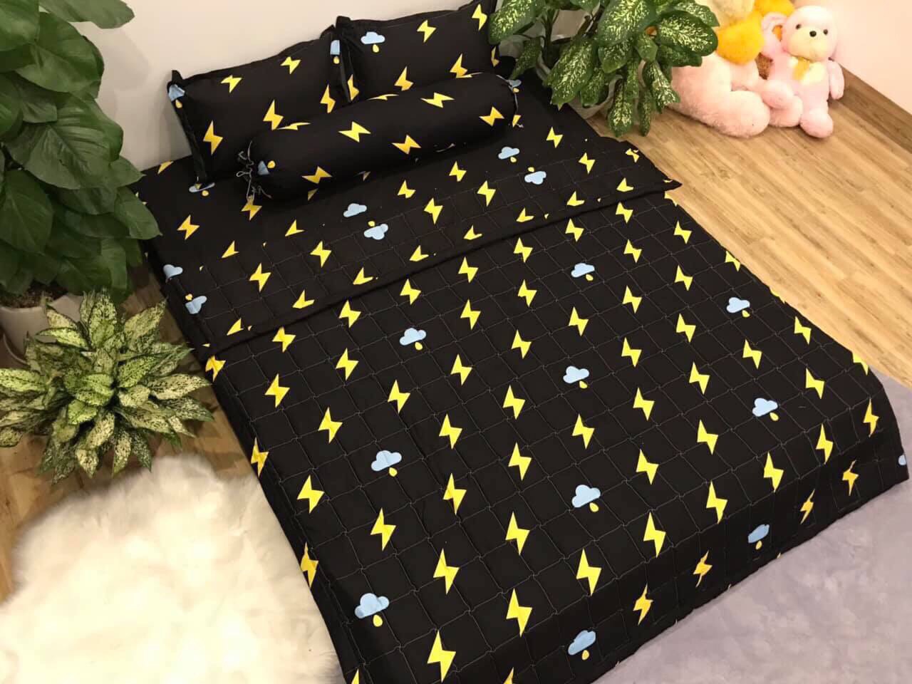 Set 3 món ga gối kèm 2 áo gối - đủ size