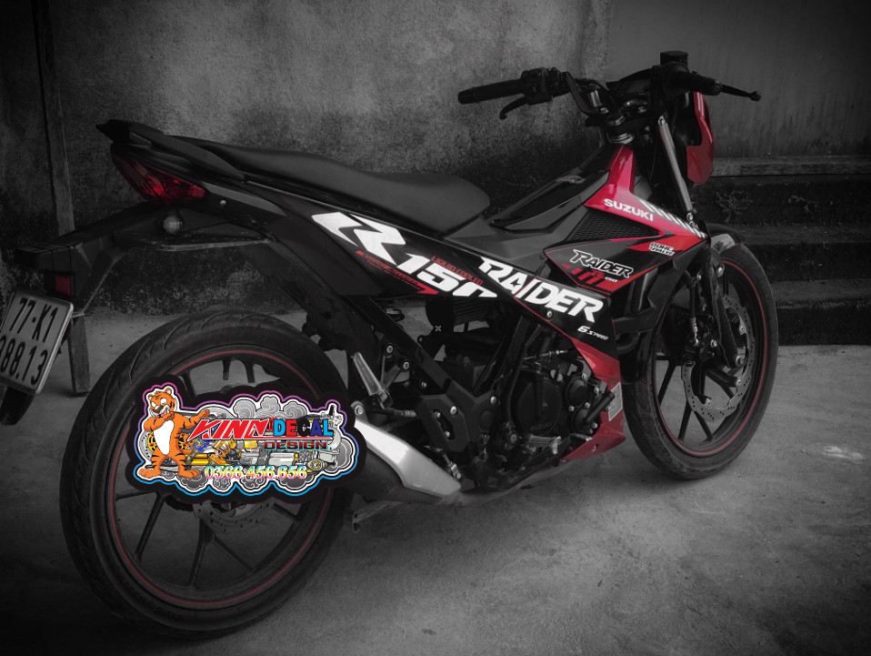 Tem Rời Raider mẫu zin 2021 màu đen đỏ trắng