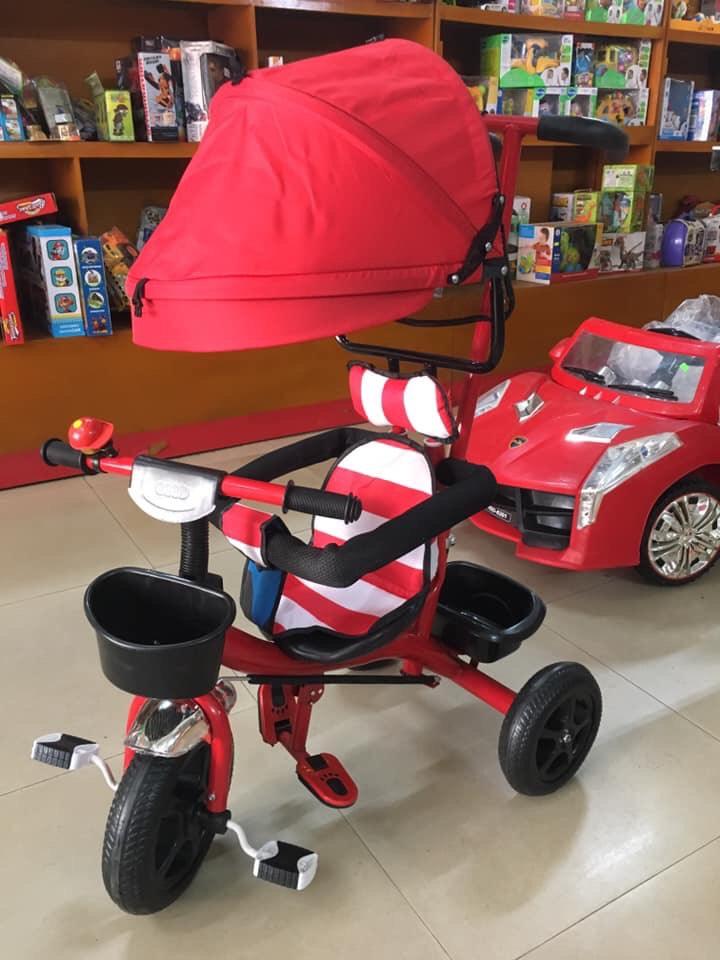 Xe đẩy 3 bánh cho bé có mái che cho bé hàng công ty cao cấp giá tốt hàng chất đẹp [có hỗ trợ phí ship+tặng 20 bóng bé).