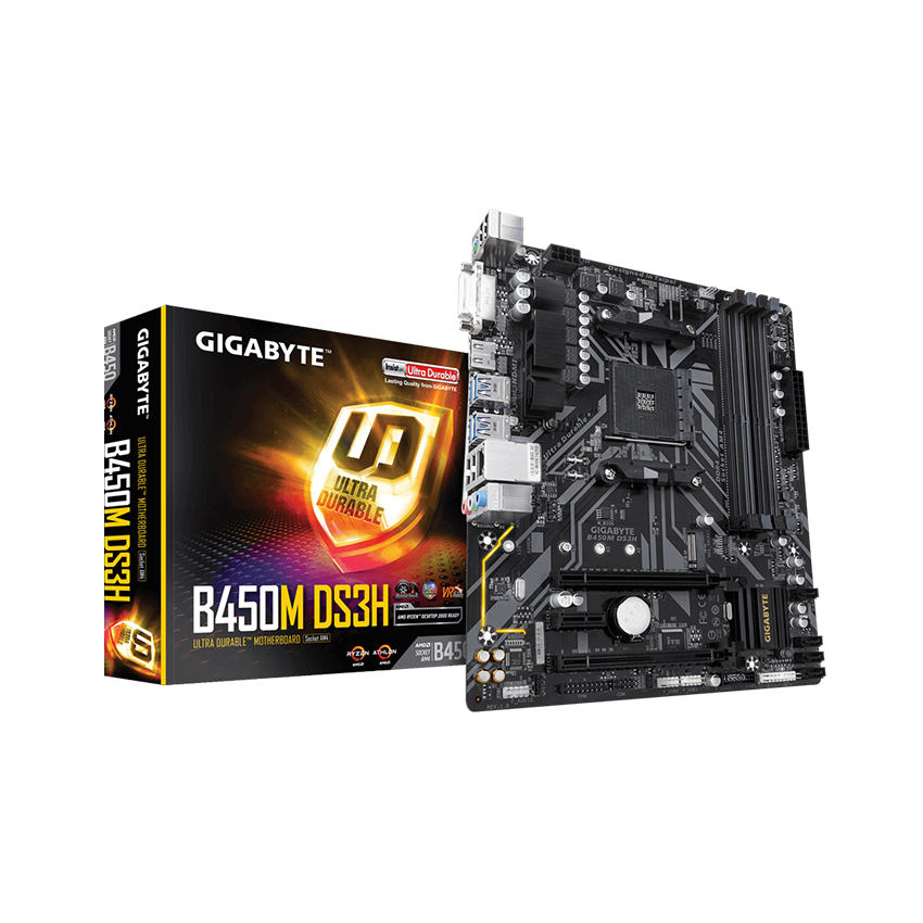 Mainboard gigabyte b450m-ds3h - hàng chính hãng
