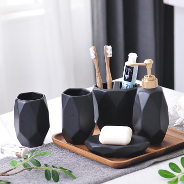 Bộ dụng cụ nhà tắm 5 món Mystery bằng sứ cao cấp