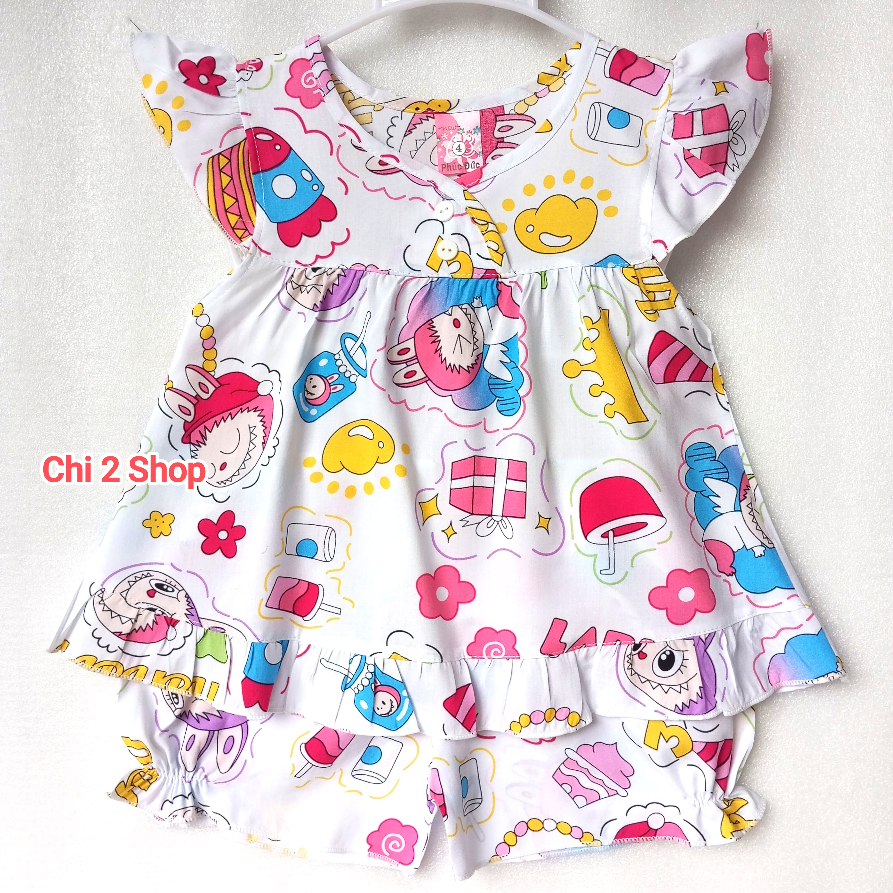 Baby Girl's Linen Clothes C2H02 Newborn Baby Clothes, Fairy Blouses, Children's Clothes under 3 Years Old, Cheap, Cool Home Clothes - 4