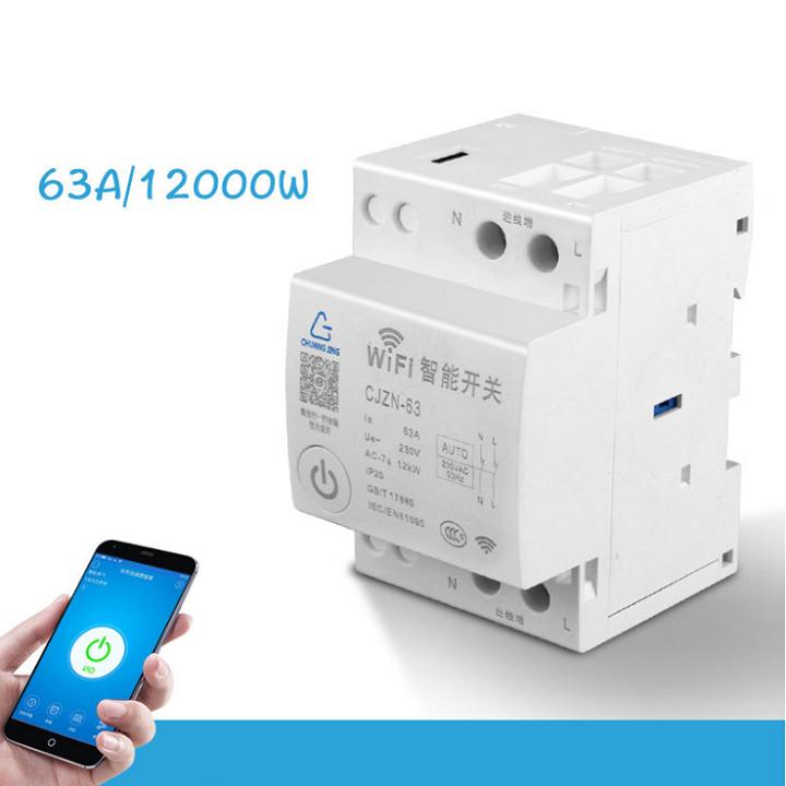 Cầu Dao Tổng Điều Khiển Từ Xa Qua Wifi CJZN-63A 12KW