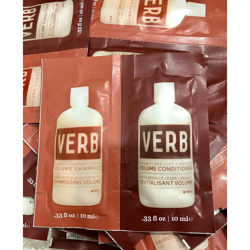 Combo gội xả verb volume shampoo & conditioner 10ml*2 mỹ