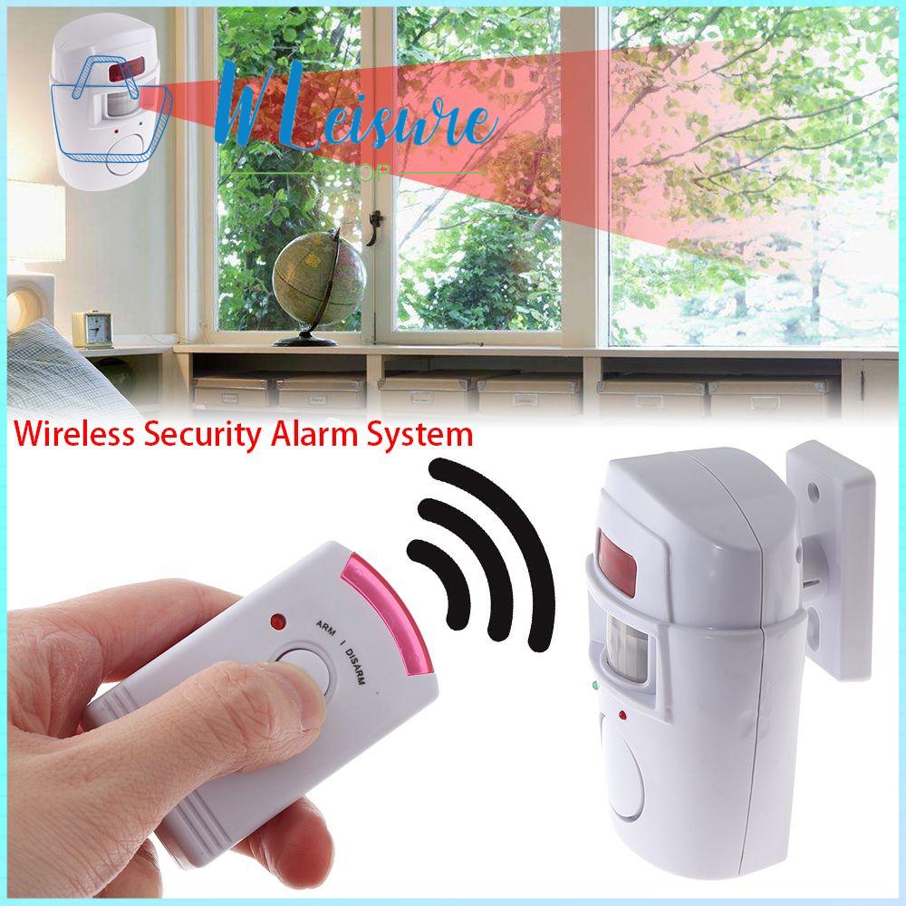 Hệ thống báo động PIR Báo động chống trộm không dây Cảm biến hồng ngoại Báo động chống trộm với 2 điều khiển từ xa