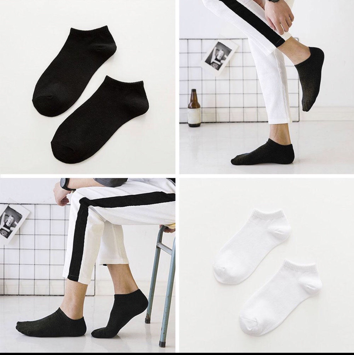 Combo 10 Đôi Tất Vớ Nam Cổ vừa - giá rẻ vải đẹp, giao màu ngẫu nhiên tại khobuonle1111