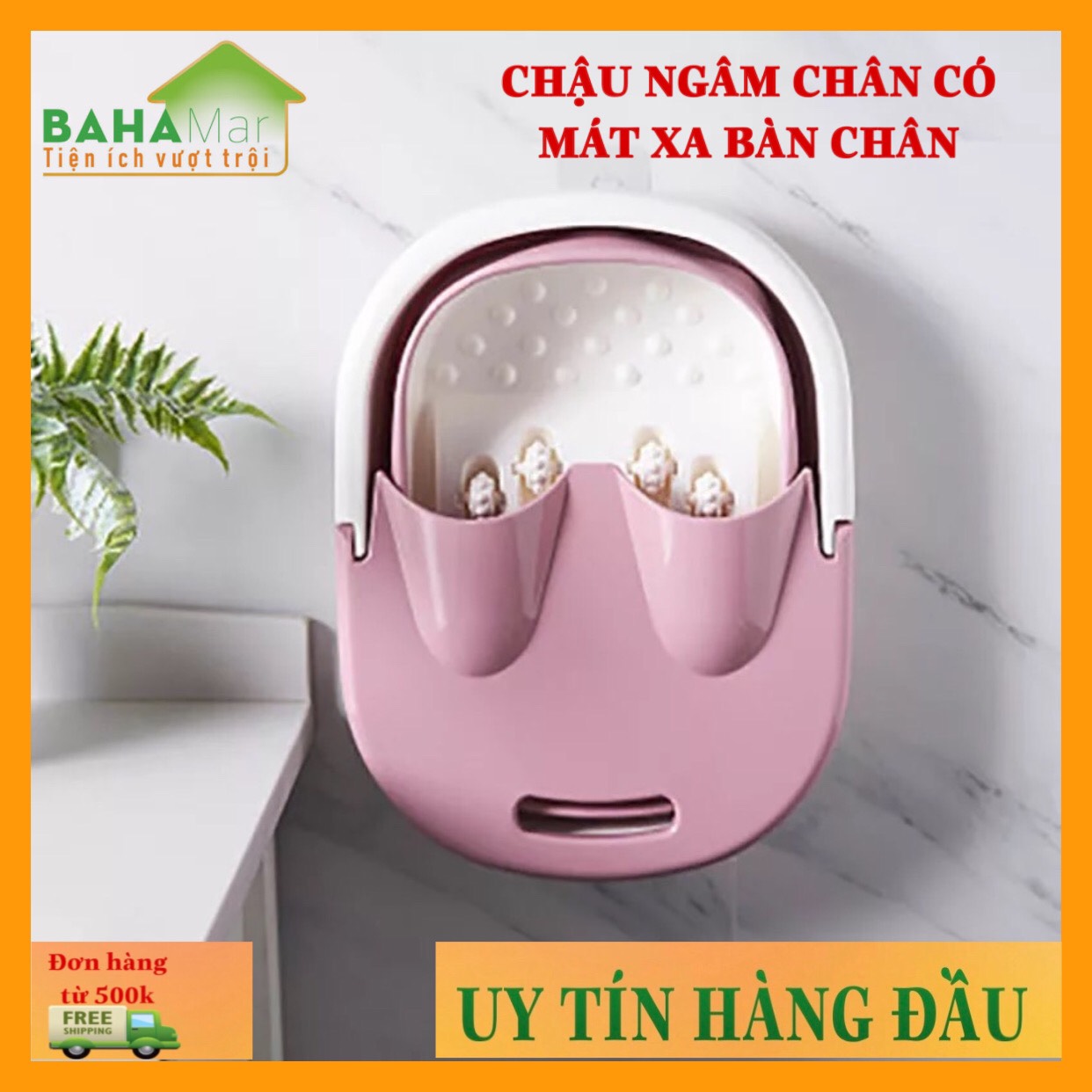 XÔ GẤP 2 TRONG 1 VỪA NGÂM CHÂN VỪA MATXA CHÂN "BAHAMAR" thích hợp để ngâm chân nước ấm mùa đông lại matxa bàn chân giúp lưu thông kinh mạch khí huyết...
