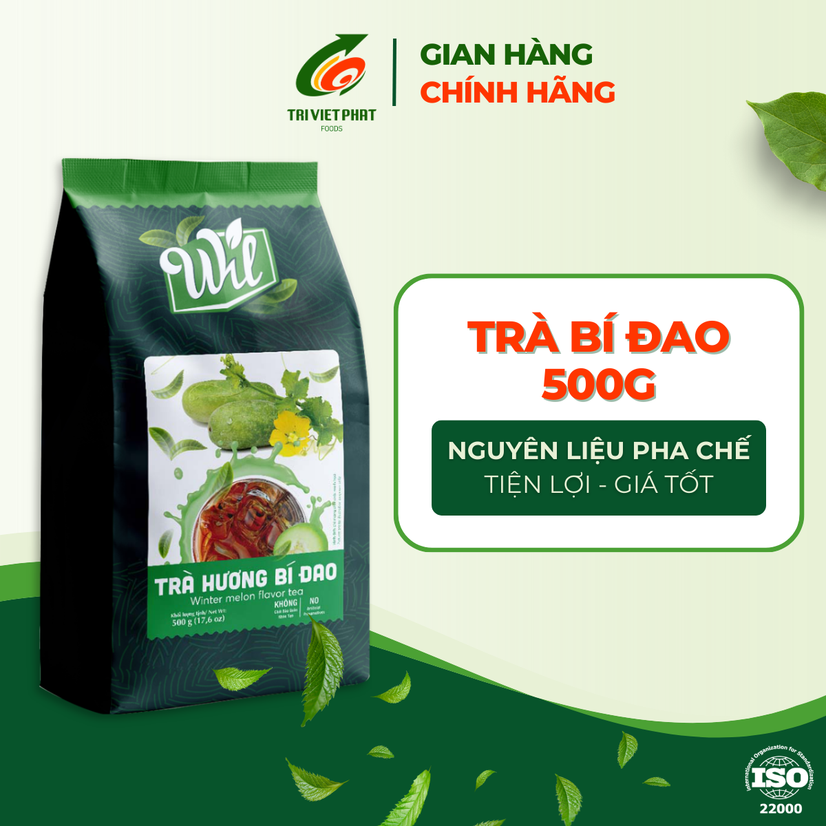 Trà bí đao Wil hòa tan dùng trong pha chế giải nhiệt thanh lọc cơ thể túi 500g