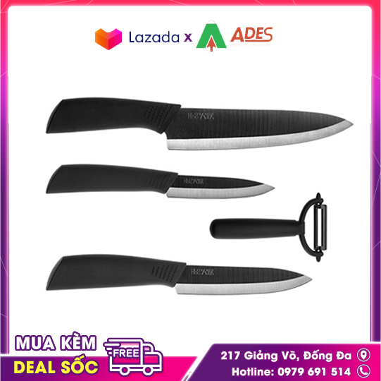 Bộ dao gốm nano xiaomi huohou hu0010 - hàng chính hãng
